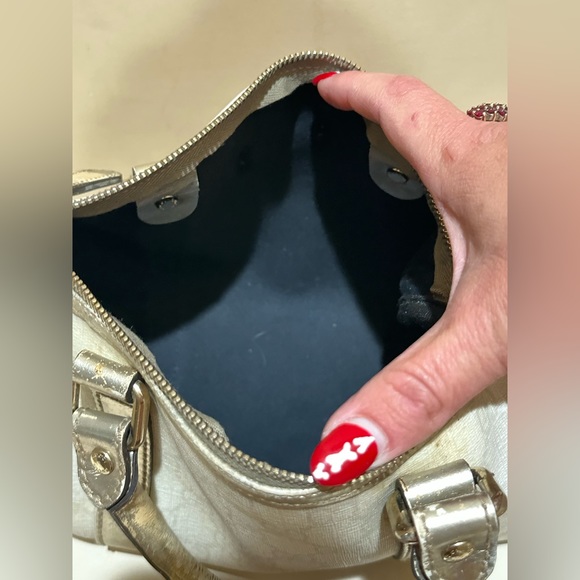 Gucci White and Silver Mini Boston Satchel - Picture 9 of 11